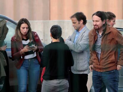 Pablo Iglesias arriba a Lledoners.