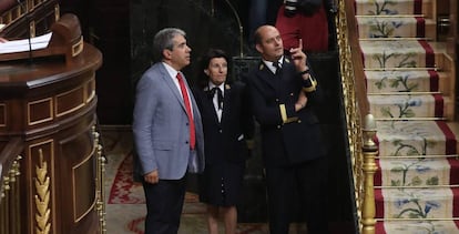 Frances Homs, portavoz de Convergencia, en el pleno de constituci&oacute;n de la C&aacute;mara.