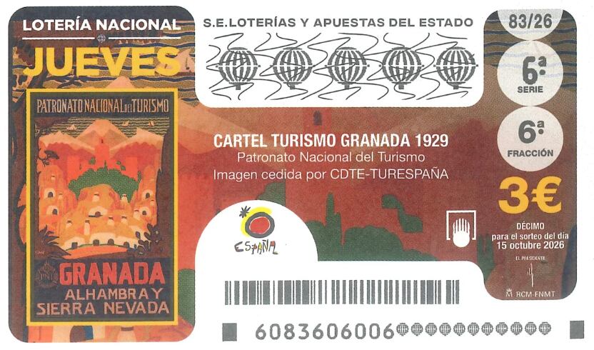 Décimo Lotería Nacional 15 octubre 2026