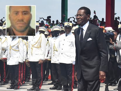Teodoro Obiang Nguema, presidente de Guinea Ecuatorial, durante un acto oficial en Malabo el pasado 8 de noviembre. En el recuadro, su hijo Carmelo Ovono Obiang.