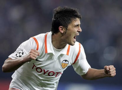 David Villa, tras marcar el gol de la victoria frente al Schalke