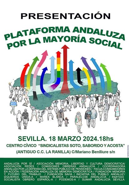 Convocatoria para la presentación de la Plataforma Andaluza por la Mayoría Social.