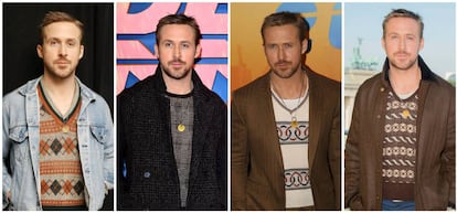 El actor Ryan Gosling, con el mismo collar durante la gira de su &uacute;ltima pel&iacute;cula en Los &Aacute;ngeles, Londres, Par&iacute;s y Berl&iacute;n.