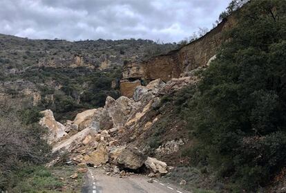 L'esllavissada de Castell de Mur.