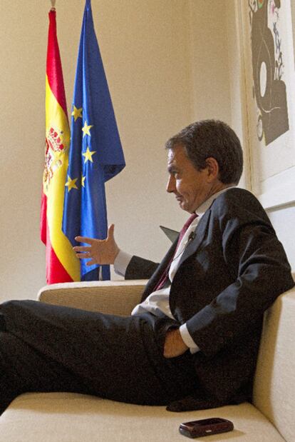 Prime Minister Zapatero, pictured at La Moncloa.