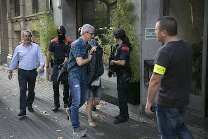 One of the people arrested during the raid at Yubari restaurant in Barcelona.