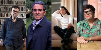 Javier Cercas, Juan Gabriel Vásquez, Sara Torres y Alba Carballal