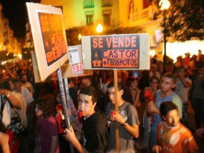 Protesta de los vecinos de Vinar&ograve;s contra el proyecto Castor.