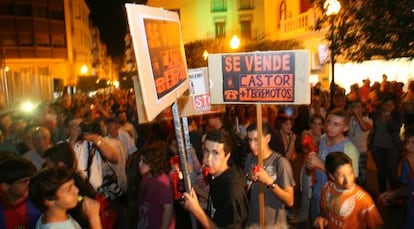 Protesta de los vecinos de Vinaròs contra el proyecto Castor.