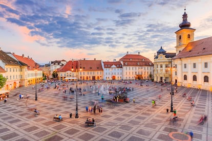 Sibiu y su plaza mayor.