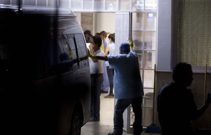 Forensics at Iguala hospital in Guerrero state.