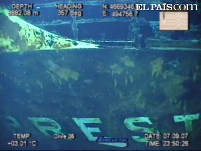 El 'Prestige', a 3.500 metros de profundidad