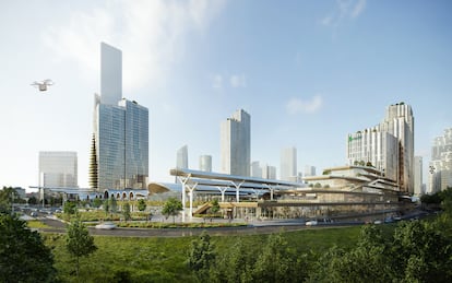 Panorámica que recrea el conjunto Madrid Nuevo Norte.