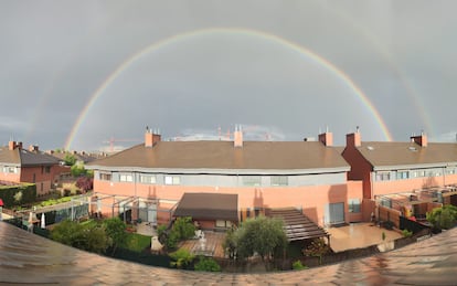 El arcoíris del domingo, visto desde Getafe.