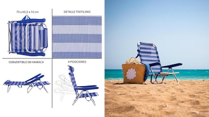 silla de playa plegable