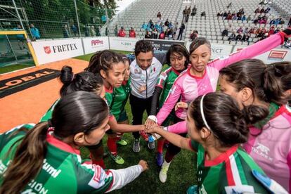 El equipo femenino de M&eacute;xico, en el torneo.