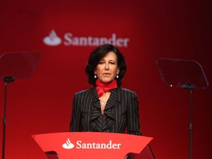 Ana Botín during an extraordinary meeting of shareholders on Monday.