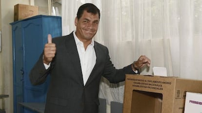 El presidente de Ecuador y candidato a la reelección, Rafael Correa.