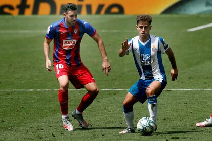 Expósito y Melendo en el Espanyol-Eibar.