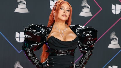 Christina Aguilera, en noviembre de 2021, en la ceremonia de los Grammy.