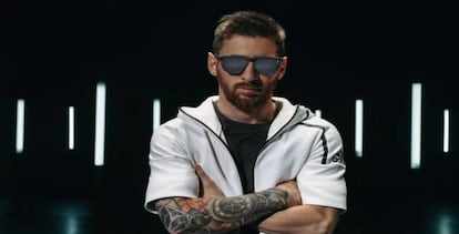 Messi, en la campaña de promoción de las nuevas gafas.