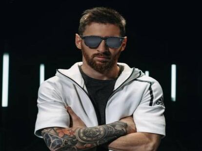 Messi, en la campaña de promoción de las nuevas gafas.