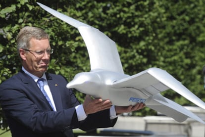 Christian Wulff, durante un acto empresarial, ayer en Esslingen (Alemania).