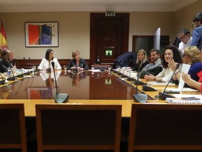 Reunión de los integrantes de la Comisión parlamentaria de seguimiento del Pacto de Toledo, que estudia la renovación de sus recomendaciones