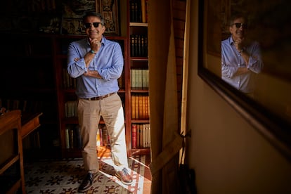 José Soto Chica, historiador y escritor, este martes en la sede del Centro de Estudios Bizantinos de Granada.