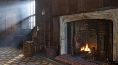 Salón de la Sutton House, una mansión tudor del siglo XVI convertida en museo en Hackney (Londres).