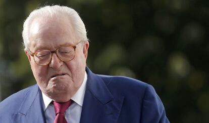 Jean-Marie Le Pen, este jueves en Nanterre, cerca de París.