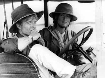 Meryl Streep, con Robert Redford en <i>Memorias de África</i>