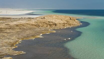 Vista del lago Assal, en Yibuti.