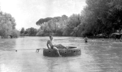 El Tajo a su paso por Aranjuez en una imagen de los a&ntilde;os 60.