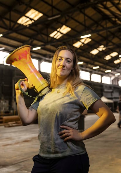 Morgan McClure, jefa de voluntarios. 