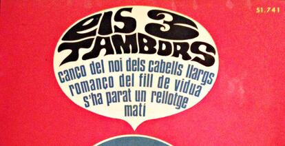 Carátula de un disco de vinilo del grupo catalán dylaniano El Tres Tambors.
