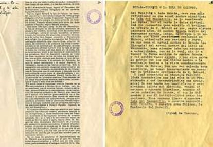 Artículo de Unamuno titulado "España - Perejil y la isla de Calipso" hallado en Salamanca.