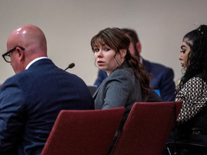 Hannah Gutierrez-Reed, center, during her trial.