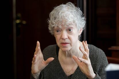 La psicóloga estadounidense Susan Fiske, en un momento de la entrevista en Bilbao.