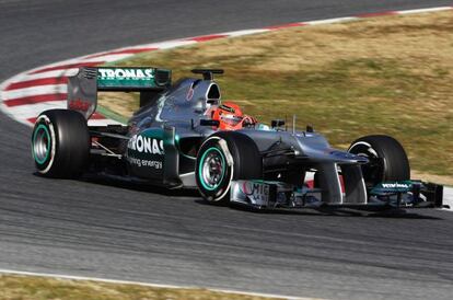 Michael Schumacher con su nuevo coche