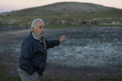 Emilio Torrubia clama contra los políticos: “Los ponía a todos a cavar agujeros y plantar árboles”. Tanto él como otros jóvenes participaron activamente en la creación de esos enormes pinares hace más de 40 años. Ahora, él y otros tantos habitantes rurales han perdido “unos 500.000 euros” en forma de paja, material agrario y daños sobre sus propiedades.