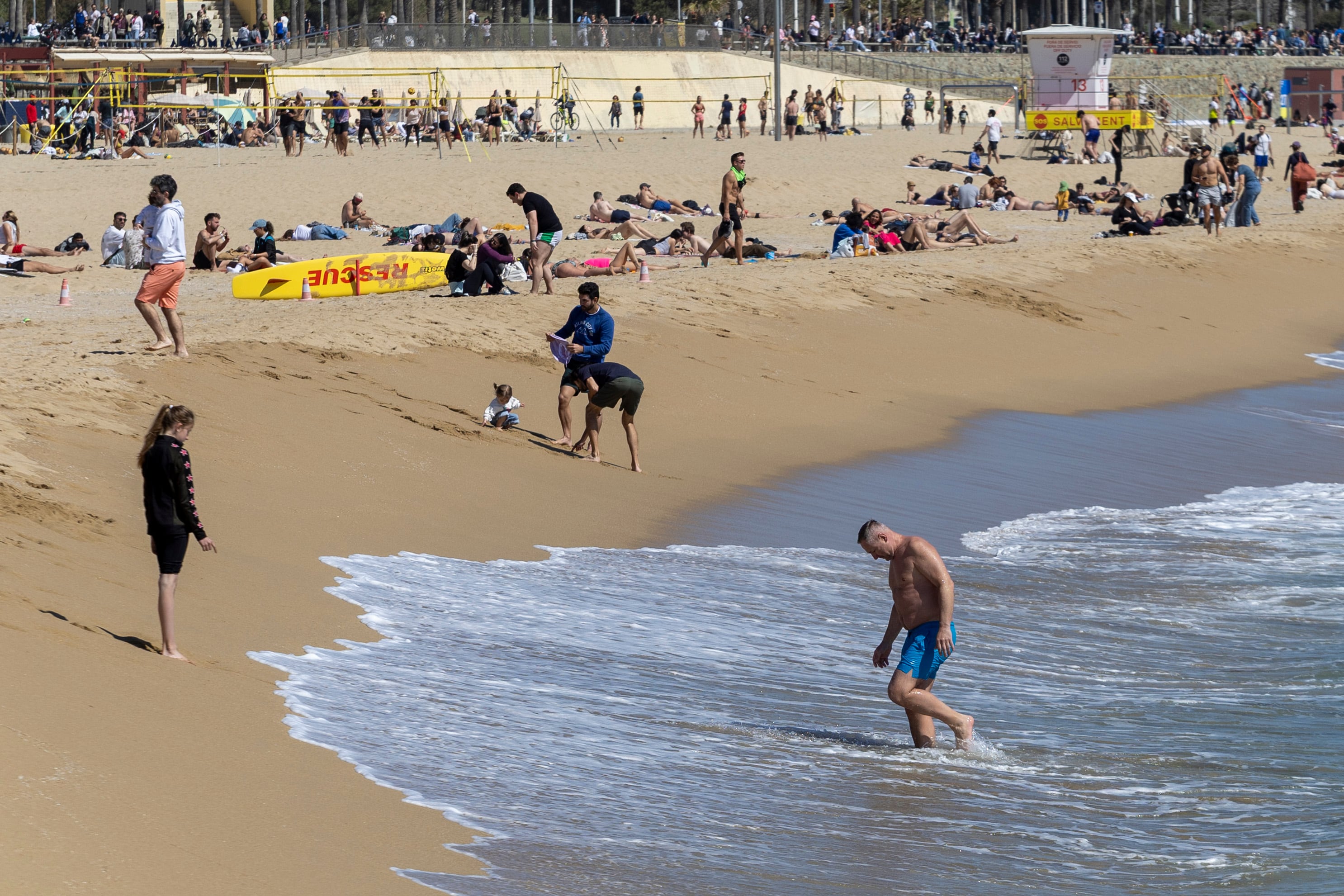 Playa del Bogatell, en Barcelona.