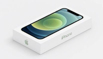 Nueva caja de los iPhone 12.