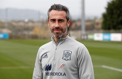 Jorge Vilda, entrenador de la selección femenina de fútbol, esta semana en un entrenamiento en la Ciudad del Fútbol de Las Rozas (Madrid).