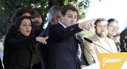 Inés Arrimadas y Albert Rivera, este viernes en Toledo, en la reunión del comité ejecutivo de Ciudadanos.