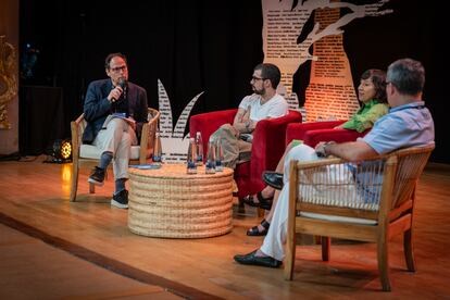 Panel 'Dictaduras que persiguen a periodistas' en el Hay Festival de Cartagena de Indias.