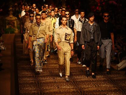 Desfile de moda masculina primavera / verano 2020 de Dolce & Gabbana.