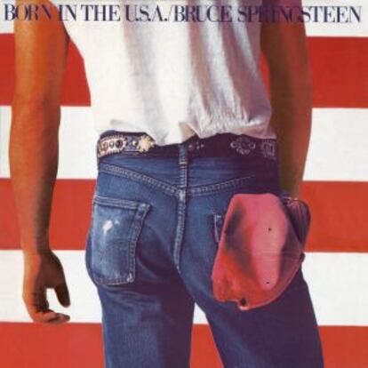 Portada de 'Born In The U. S. A', del cantante Bruce Springsteen. Fotografía de Annie Leibovitz (1984).