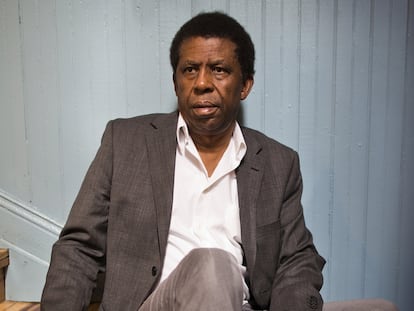 Dany Laferrière, académico
en París desde 2015, en la sede del Instituto Francés de Madrid.