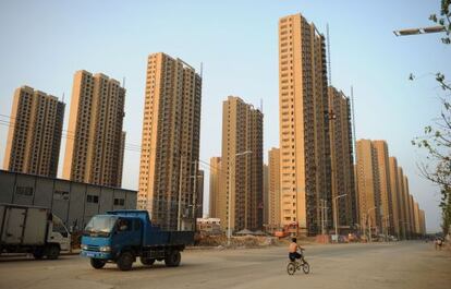 Complejo residencial en construcción en Hefei, China.